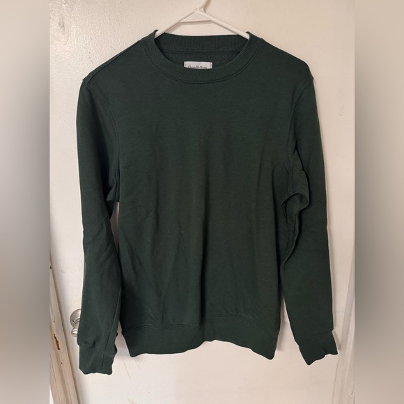 Goodfellow & Co men’s small crew neck sweatshirt fleece lined green - Picture 1 of 3